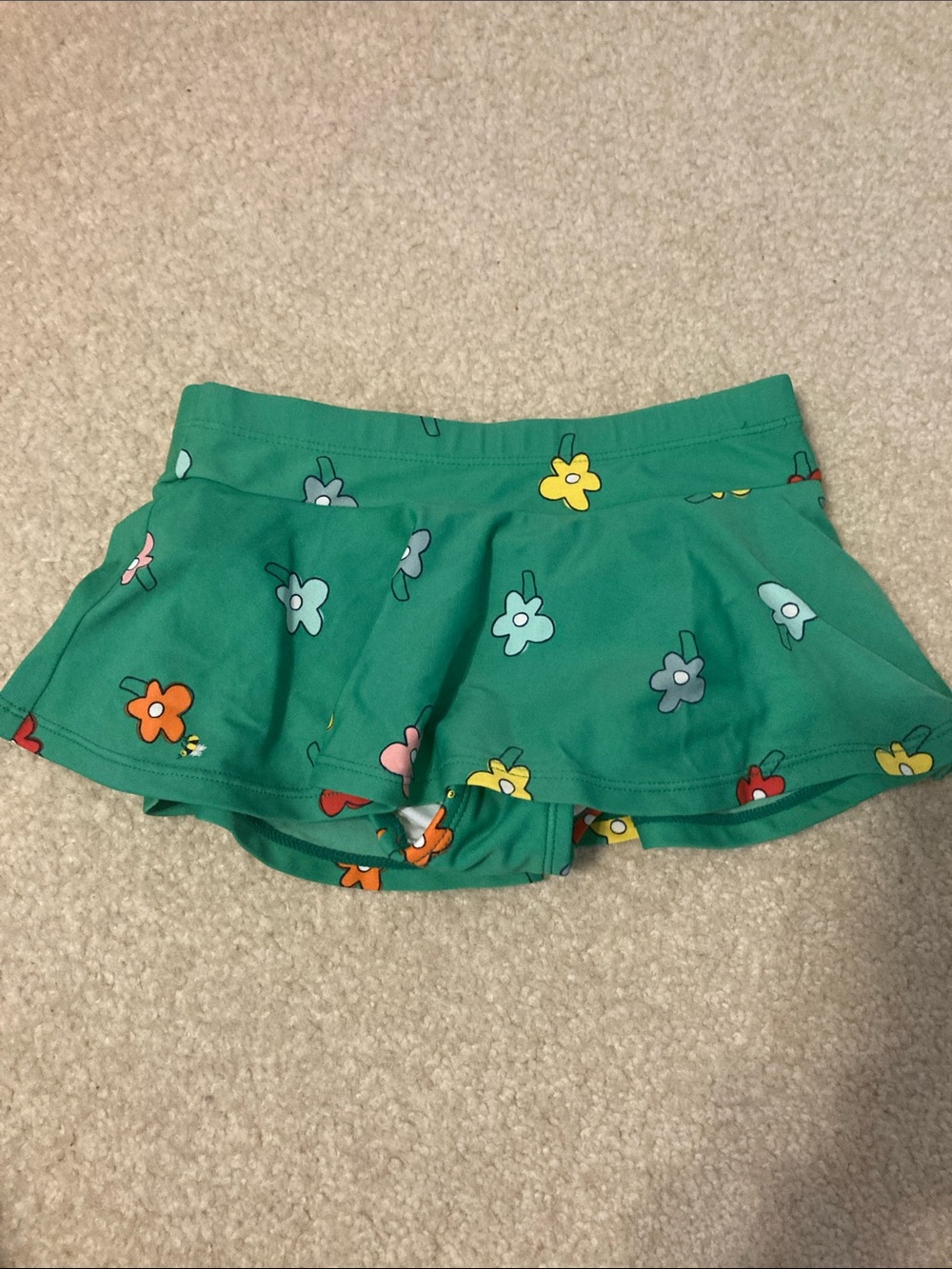 Hanna Andersson Green Floral Swim Skort